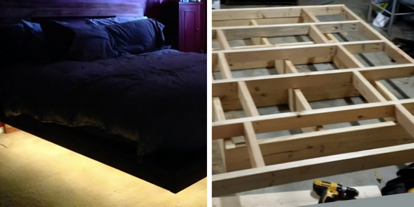 Comment construire un cadre de lit flottant avec un éclairage LED