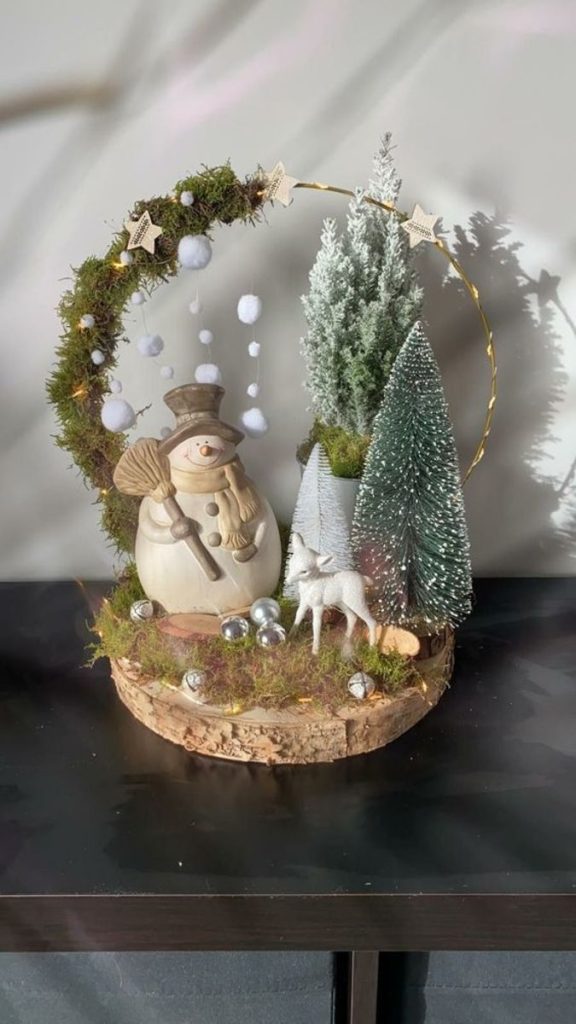 Scène de bonhomme de neige
un cerceau pour Noël 